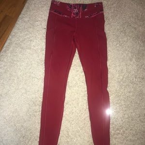 Red lululemon leggings - size x small (2 or 4)